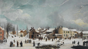 Francis Guy - Winter Scene in Brooklyn, 1820