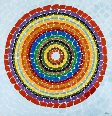Alma Thomas - Lunar Rendezvous—Circle of Flowers, 1969
