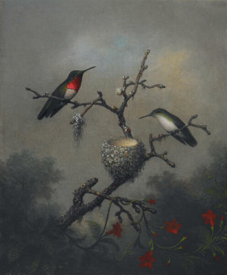Martin Johnson Heade - Ruby-throated Hummingbird, ca. 1863-1864